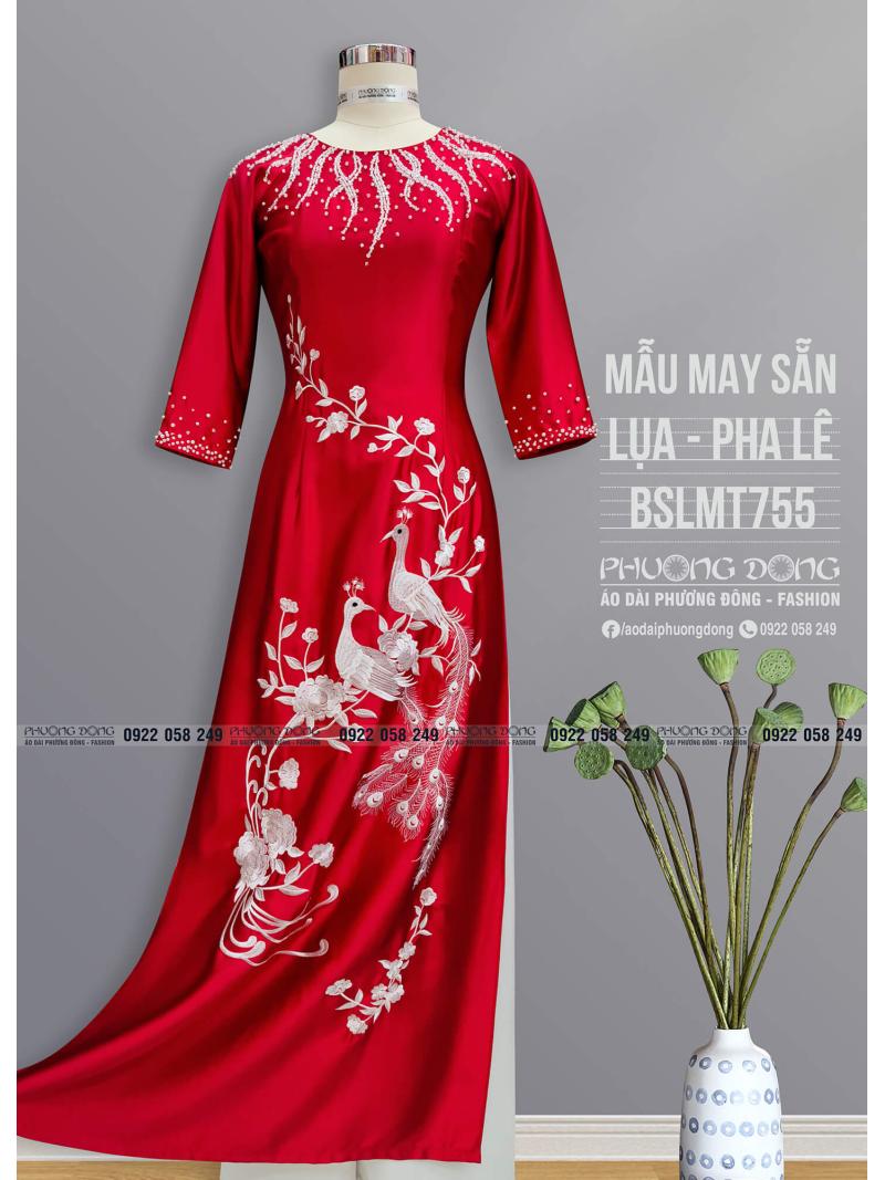 Áo Dài Bà Sui Lụa Thêu Kết Pha Lê BSLMT755